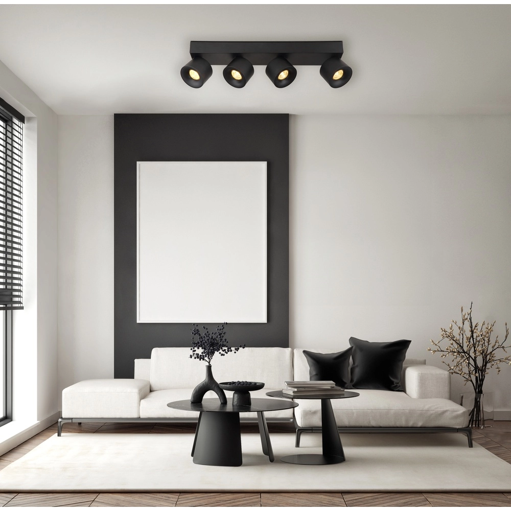 Lampe de plafond élégante Rae Noir à 4 lumières Globo 9007371459643
