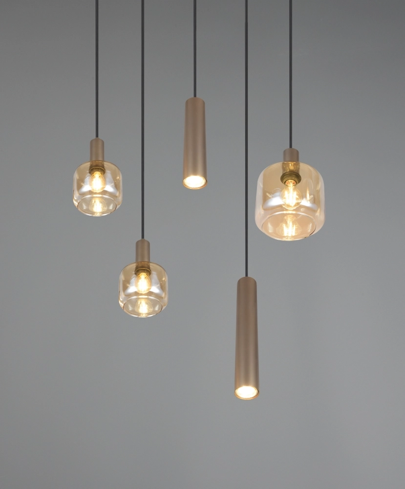 Lampe pendante de conception Mataro 5 lumières (2x GU10) Trio 4017807707717