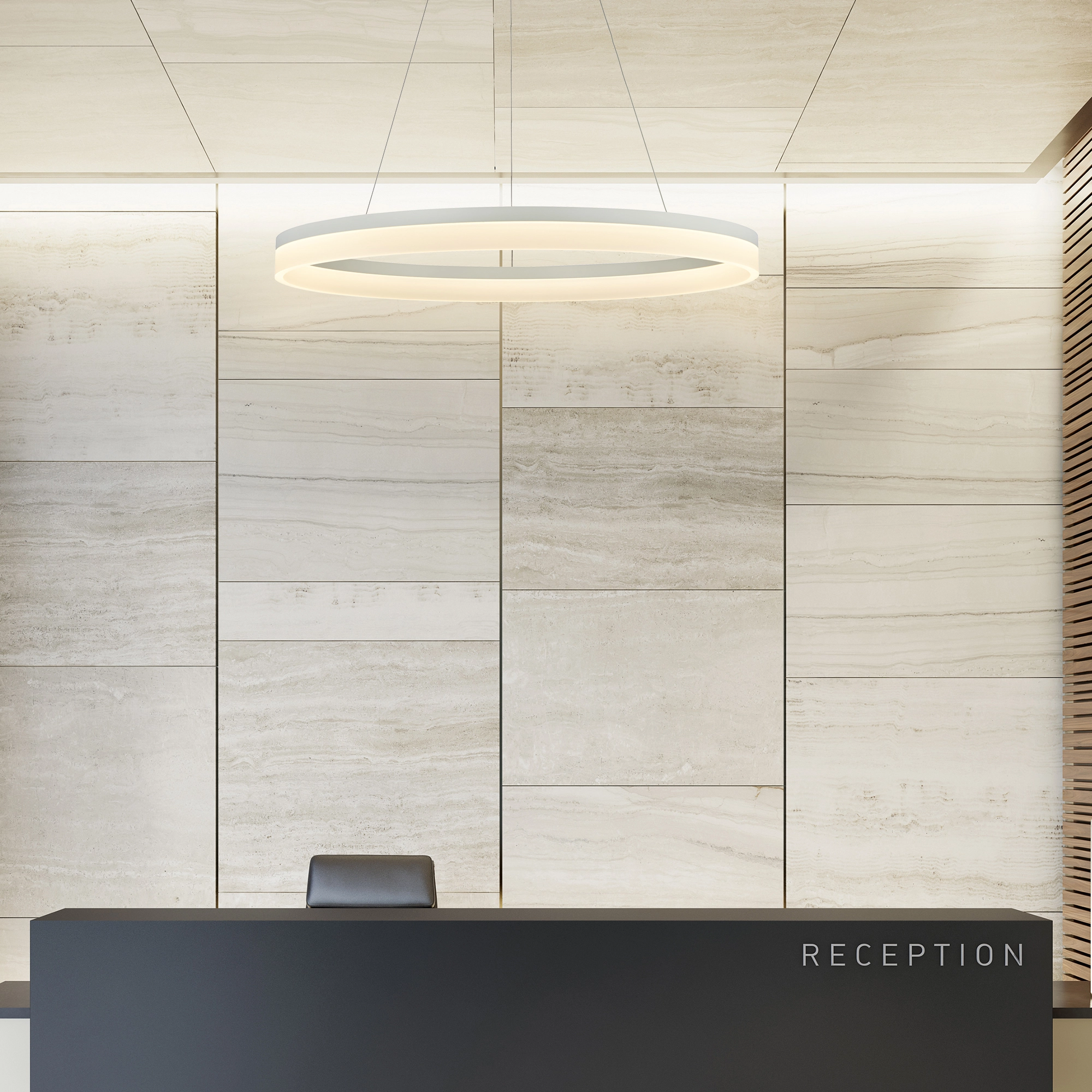 Lampe suspendue élégante Ara Ø 100 cm de blanc Lyora 5053423307213