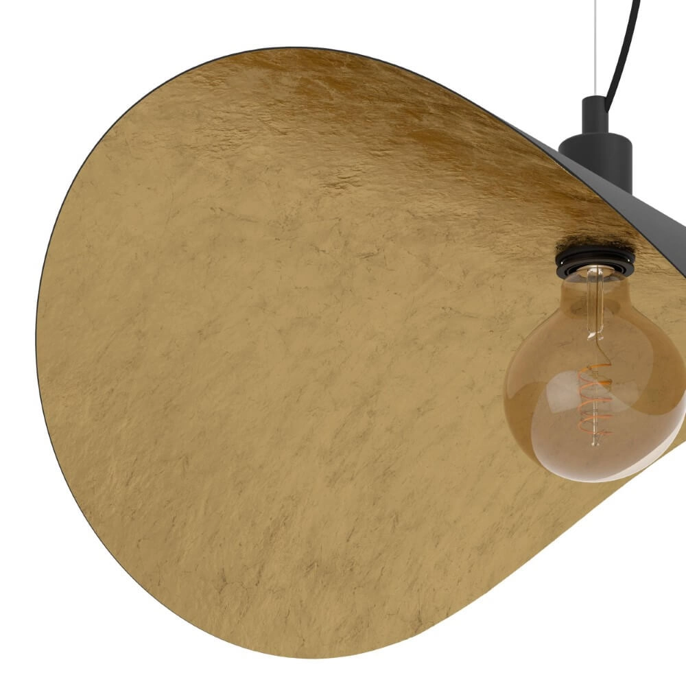 Hanging lamp Saceda black with gold Stars of Light 9008606339204