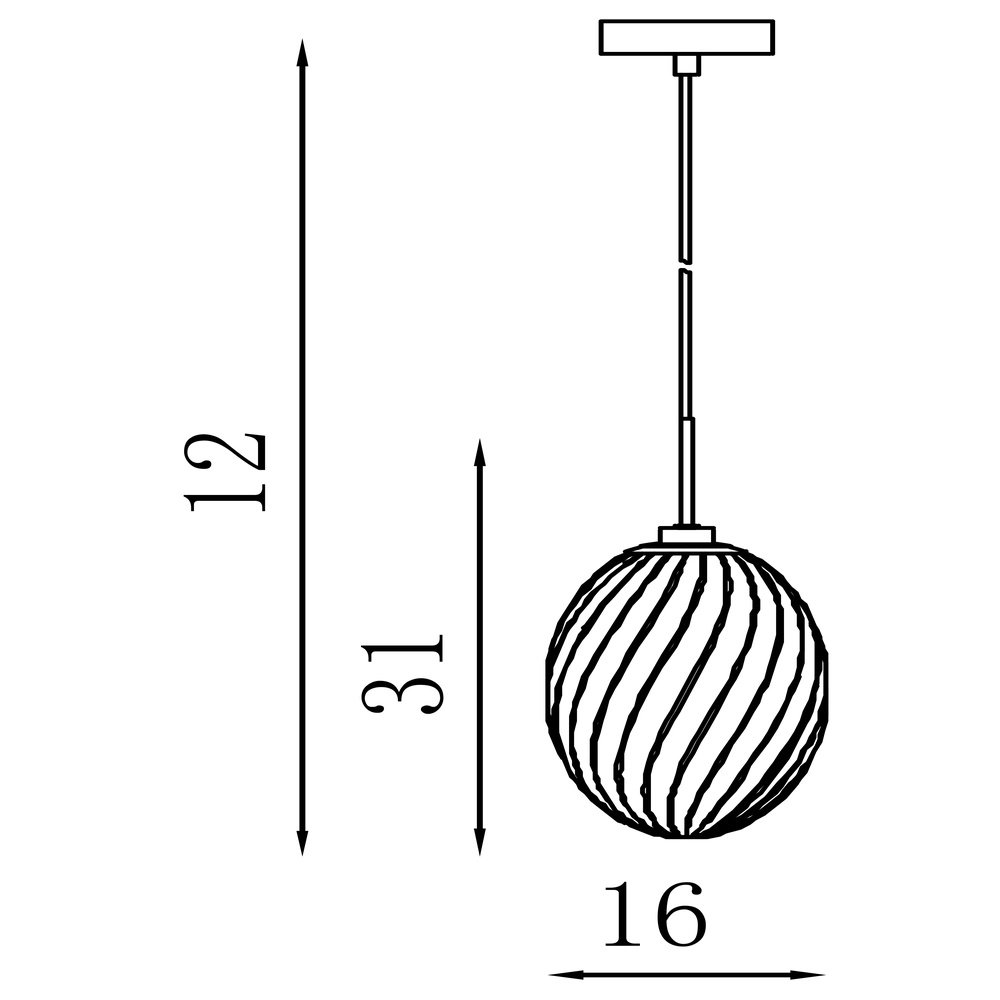 Suspension Whirl verre à champagne Searchlight 5053423299518