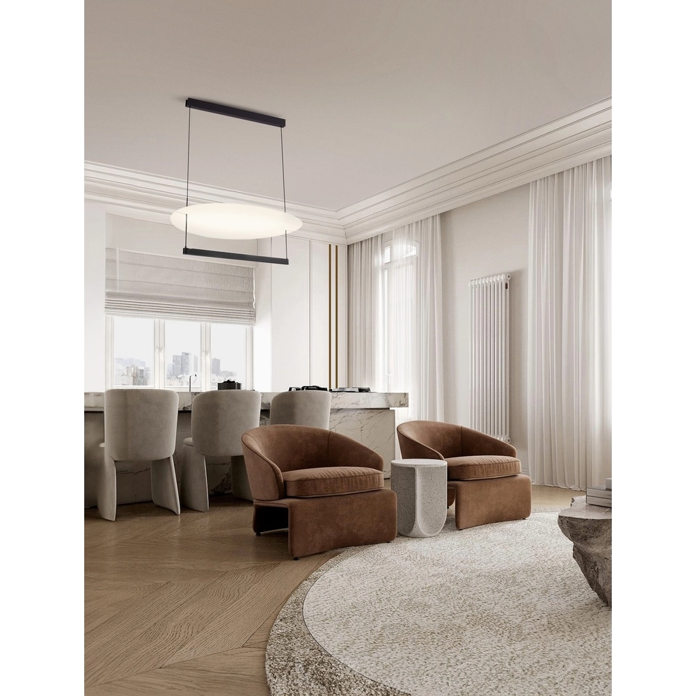 Suspension Diona Ø 80cm noir avec blanc 2700K Lyora 5212017470874