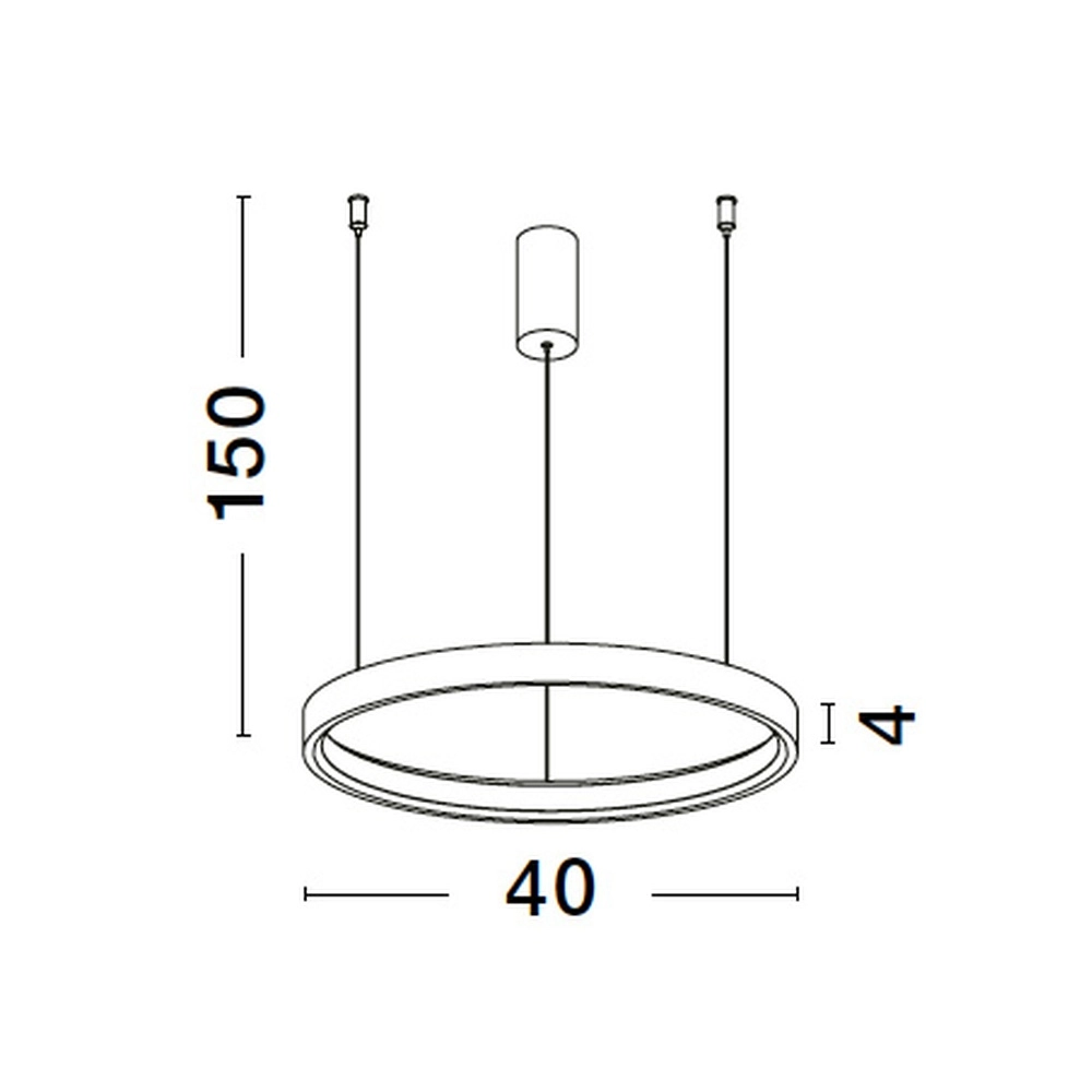 Suspension ronde Perrine or Ø 40cm Lyora 5212017438409