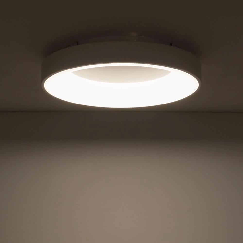 Plafonnier rond Nikki Round blanc Ø 48cm Lyora 5903139112017