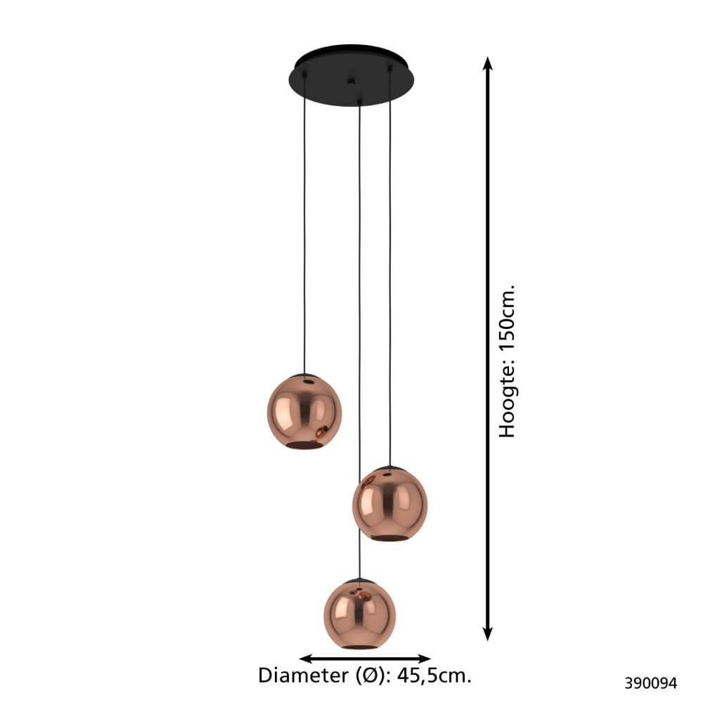 Suspension Vide Cordoba avec verre en cuivre rouge Stars of Light 9,00861E+12