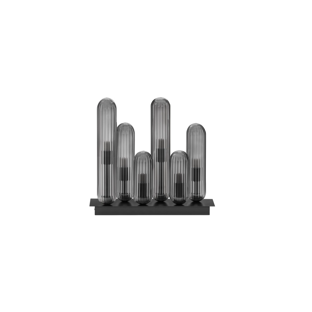 Plafonnier design Gustave noir 6 lumières Lyora 5212017443328