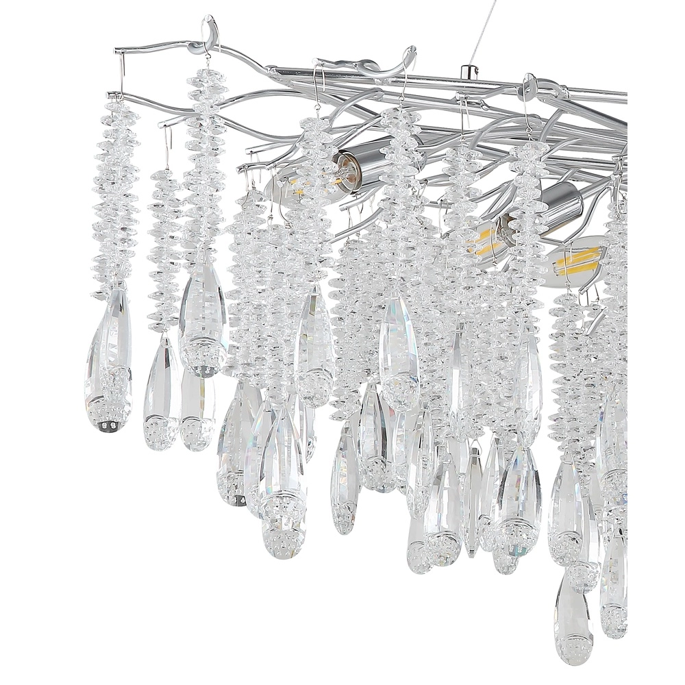 Lampe suspendue Kinga Gris argenté 120cm Globo 9007371569991