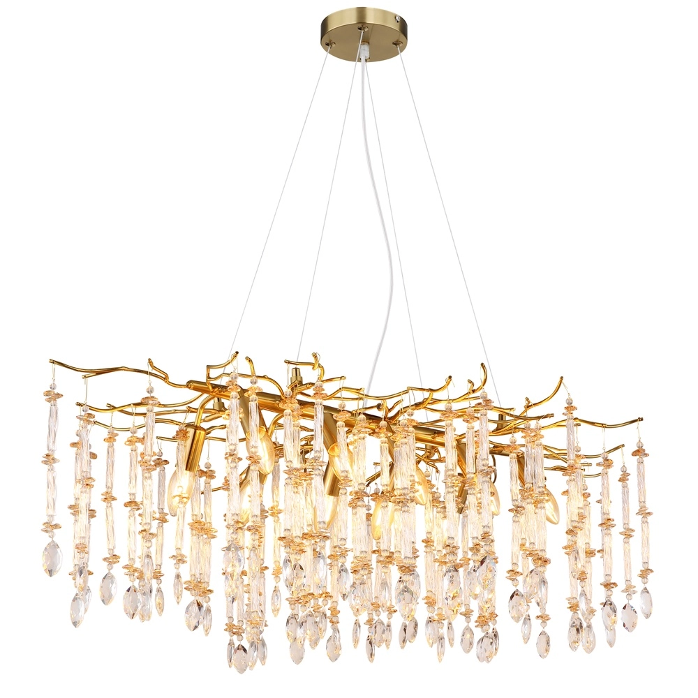 Lampe suspendue Gloria 100 cm d’or