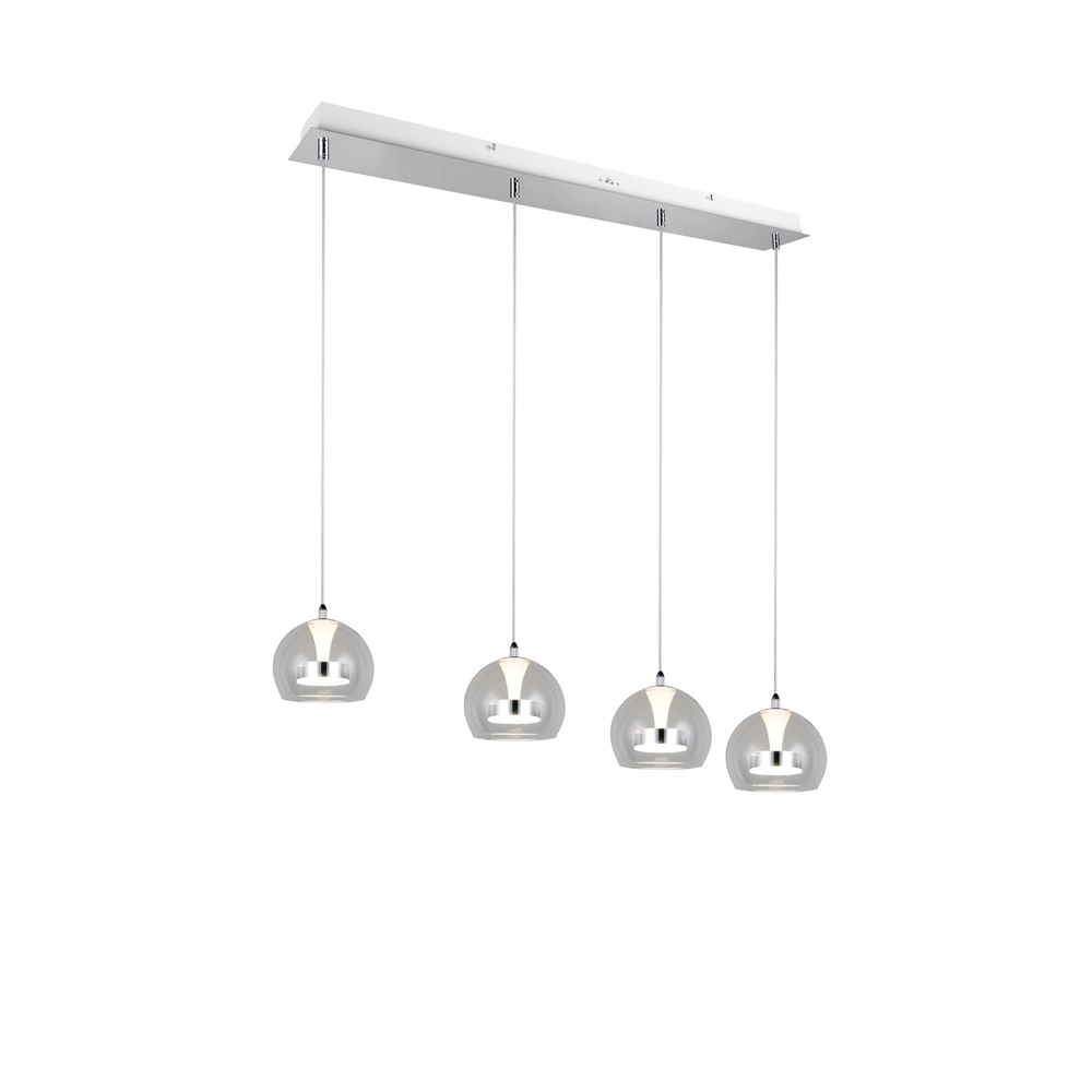 Suspension Flynt Chrome à 4 lumières Trio 4017807671018