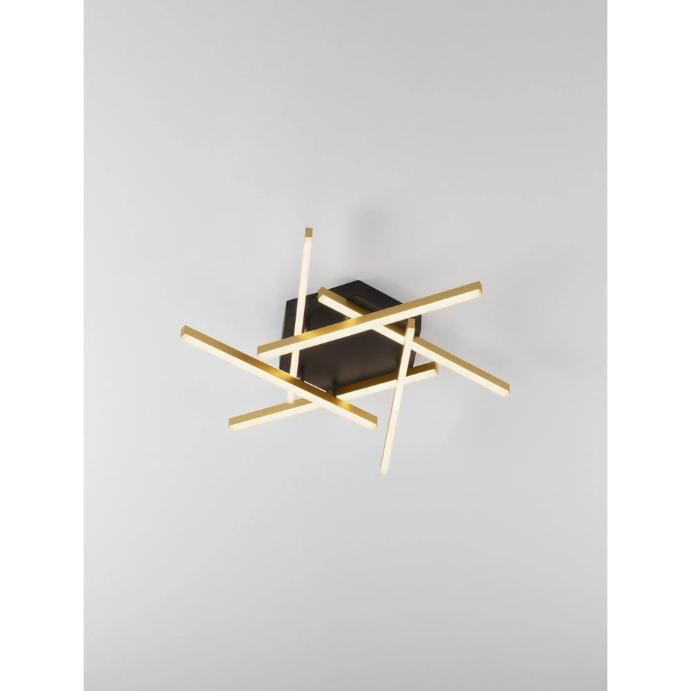 Plafonnier Hyde noir avec or Lyora 5212017446190