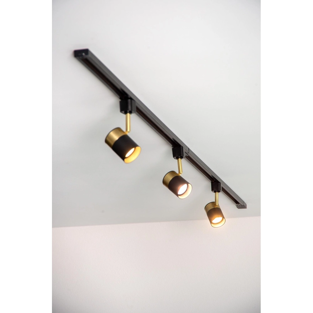 Spot ferroviaire Track Floris Noir monophasé Lucide 5411212093332