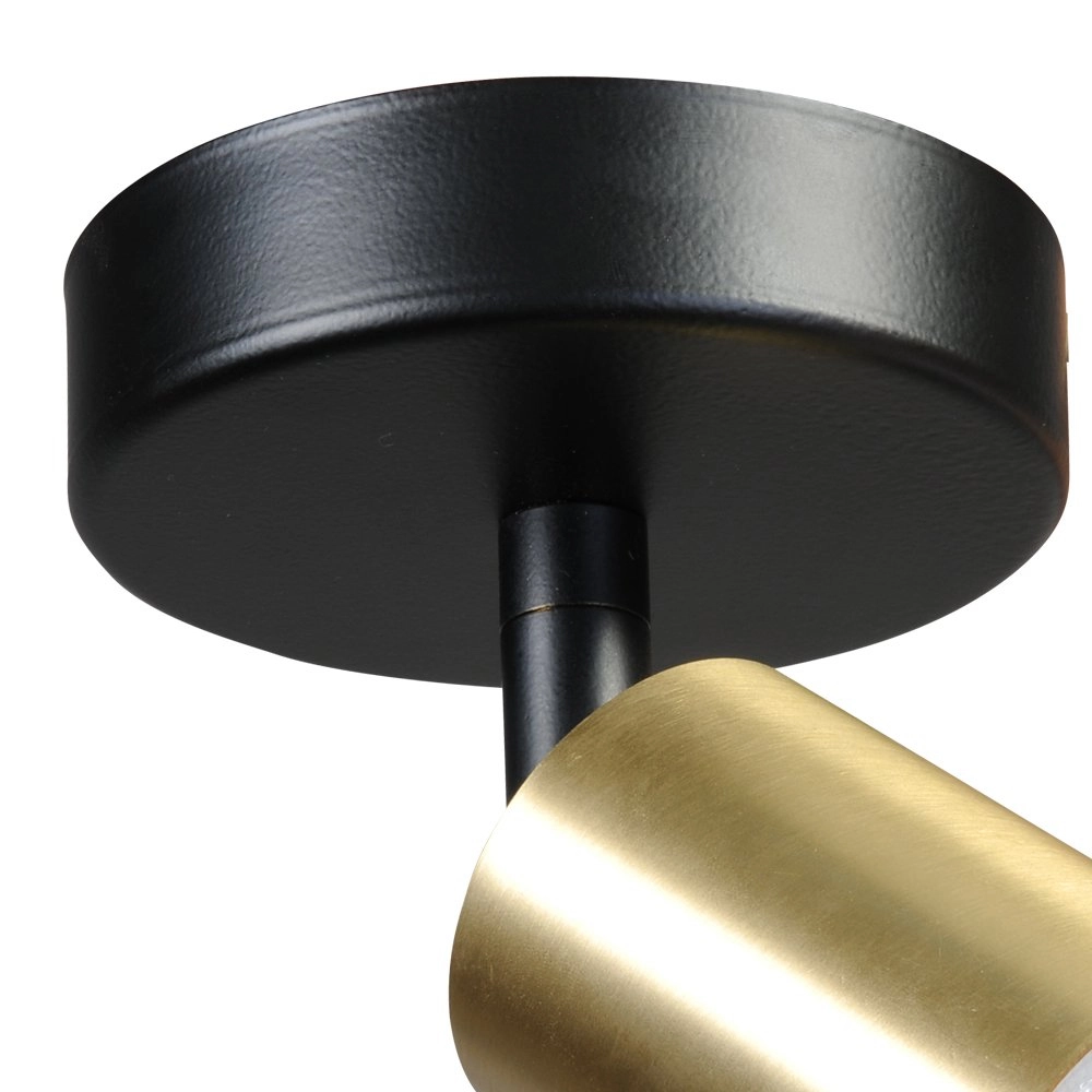 Plafonnier noir Bounce avec une tache dorée Masterlight 8718121209333