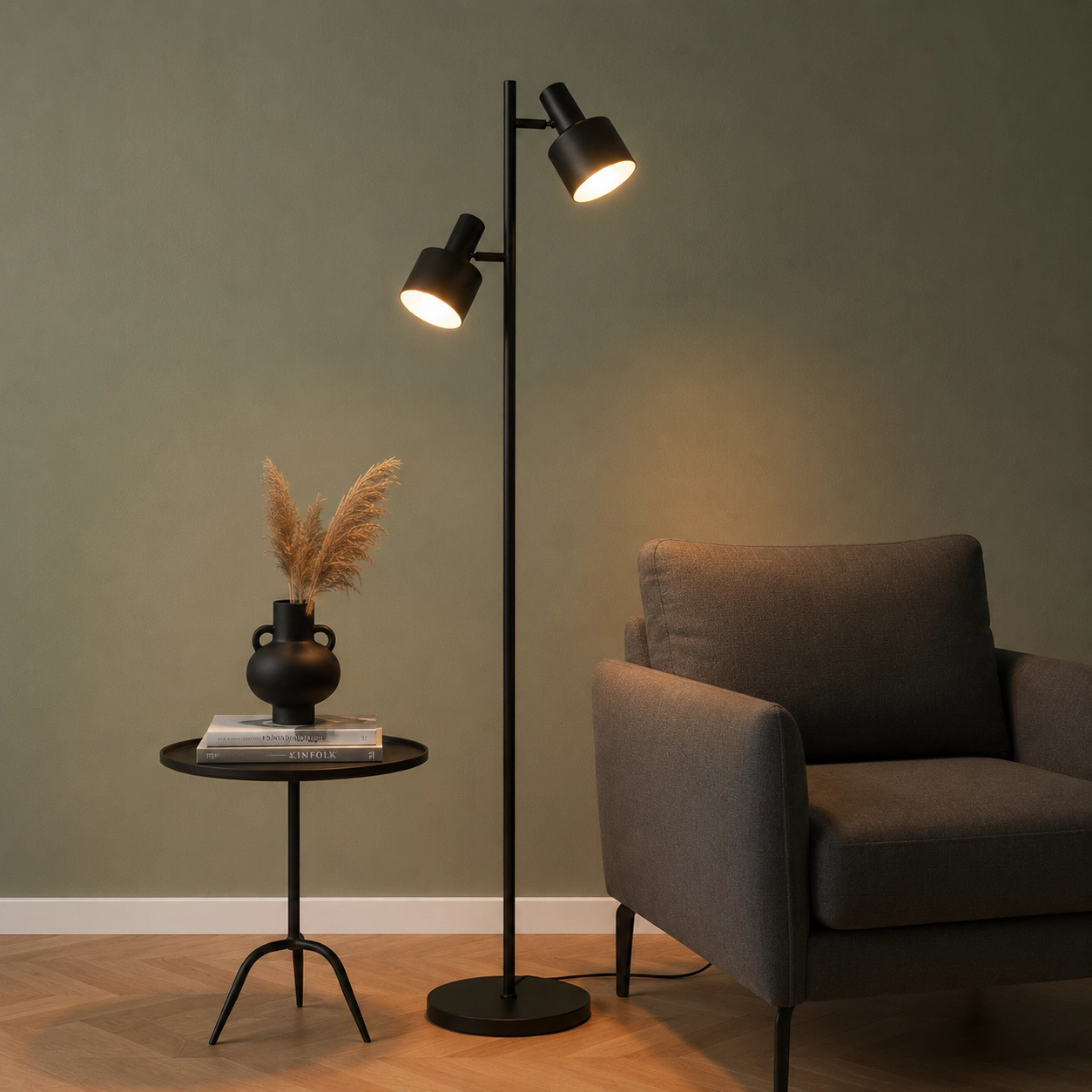 Lampadaire Twinkle noir