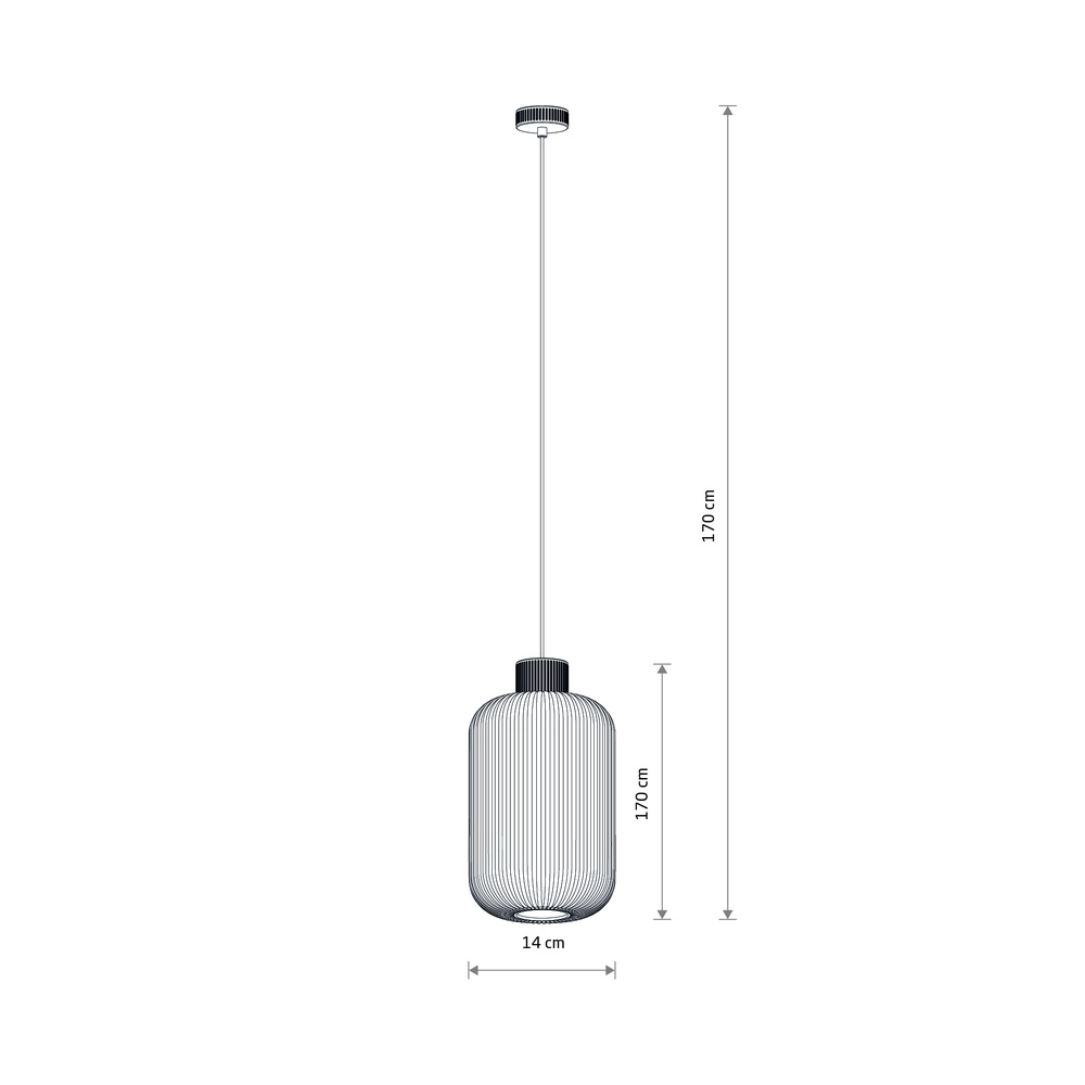 Lampe suspendue Aurora gris Ø 14cm Lyora 5903139119696