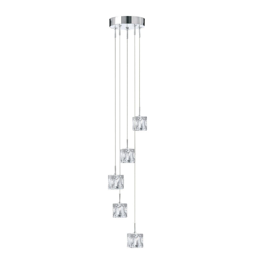 Lampe suspendue Vide Ice Cube 5x5w - 3000K - 18cm gris métal Lampe suspendue Vide Ice Cube 5x5w - 3000K - 18cm gris métal