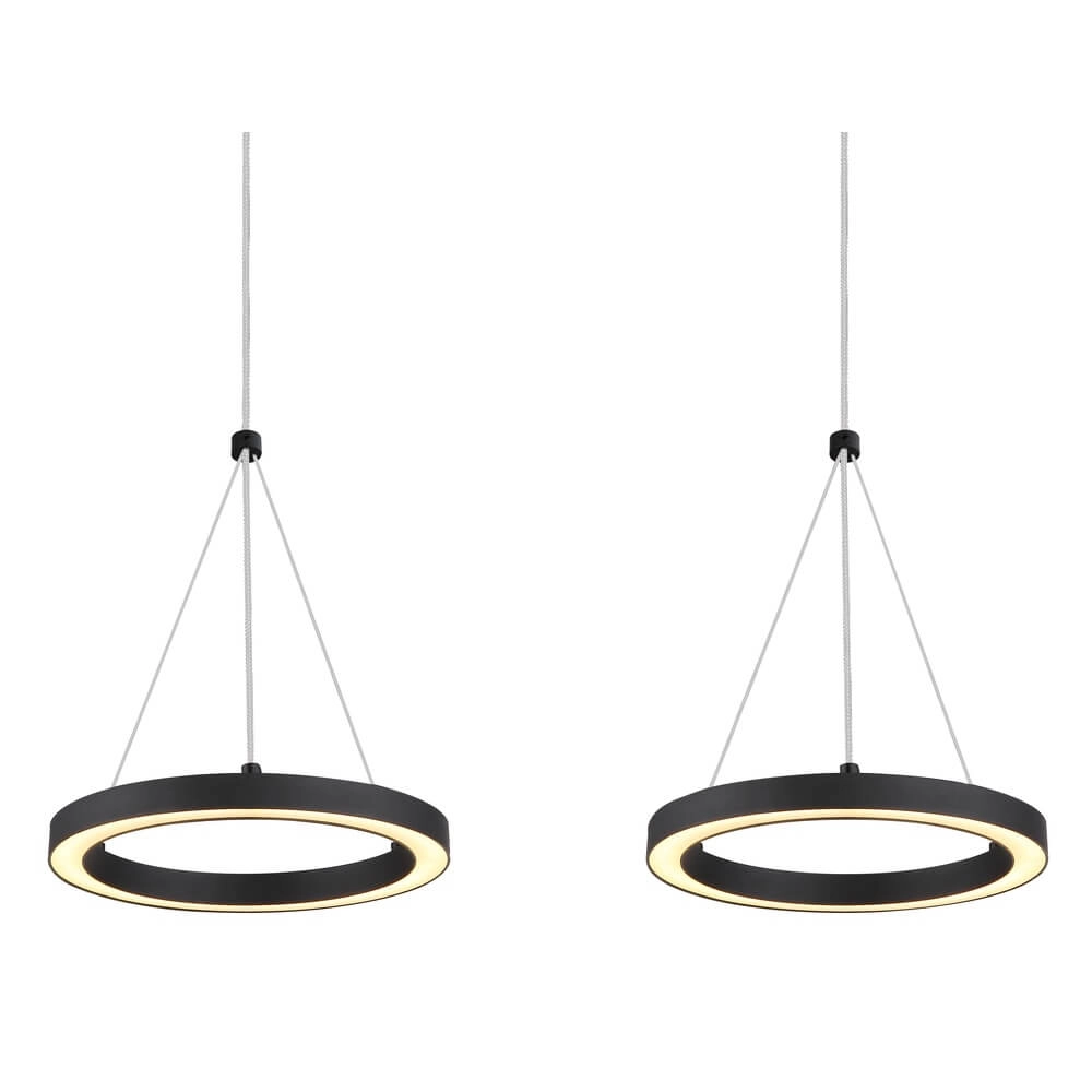 Suspension 3 lumières Grenvix Design noir Globo 9007371450770