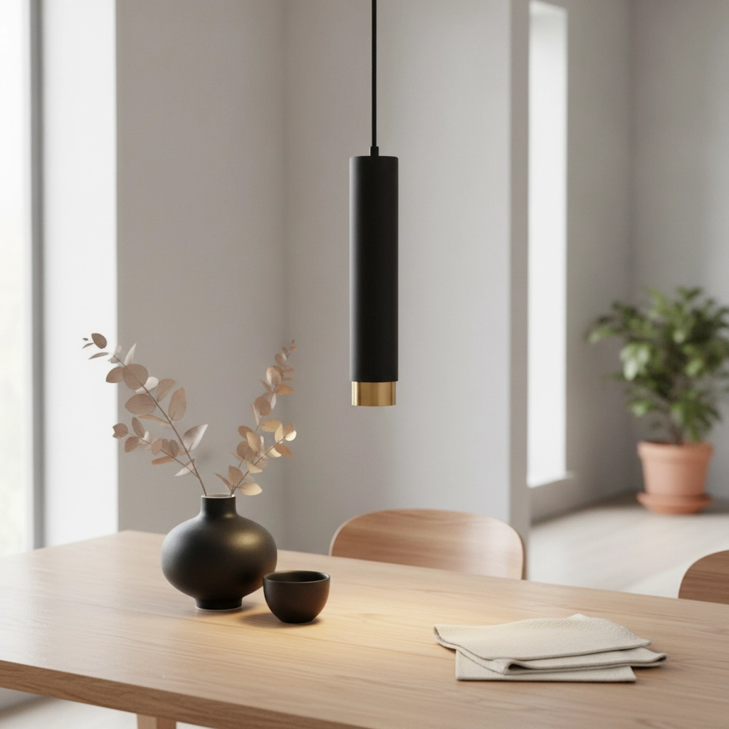 Suspension Pongo M simple 30cm noir avec or
