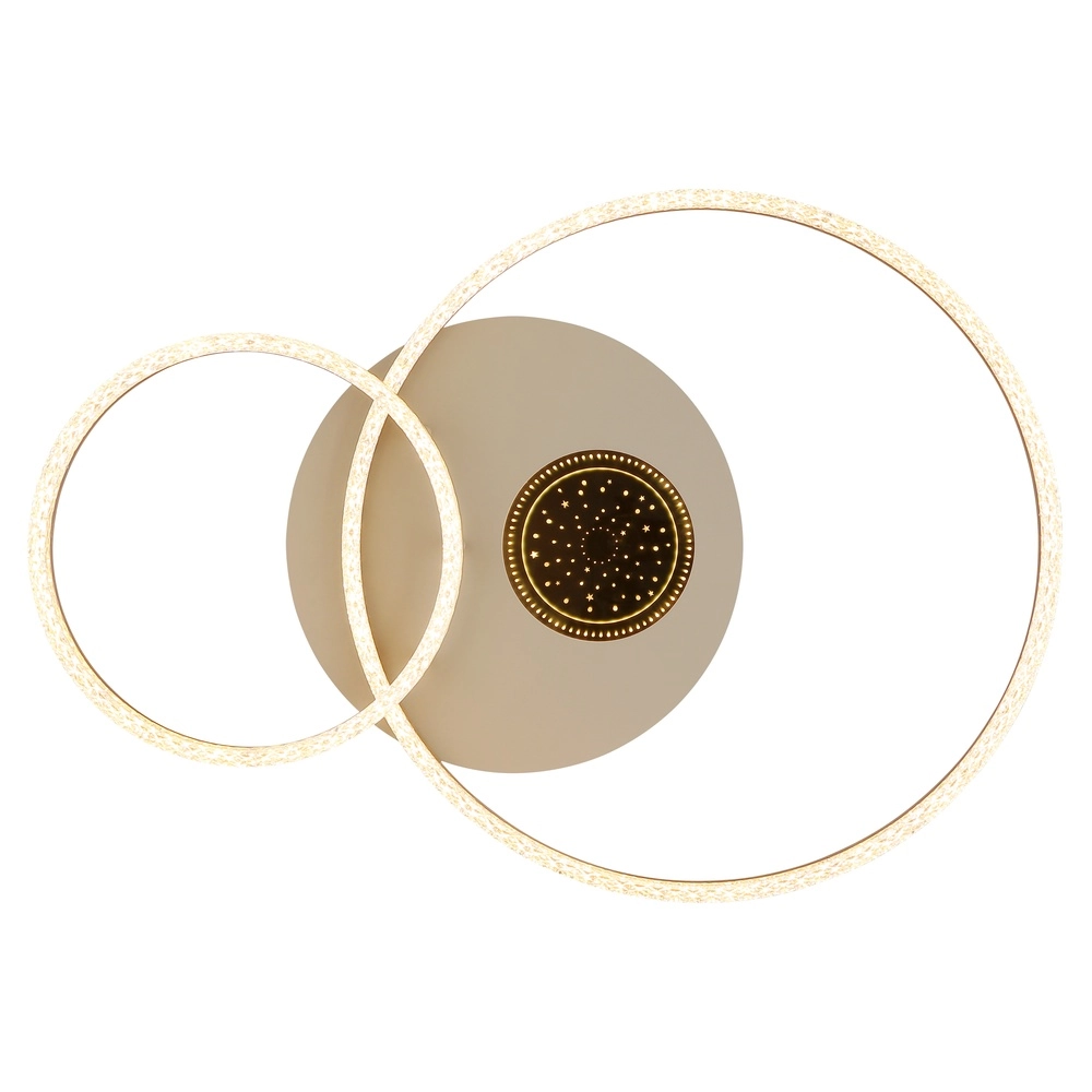 Lampe de plafond ronde Sanford brun sable Globo 9007371586738