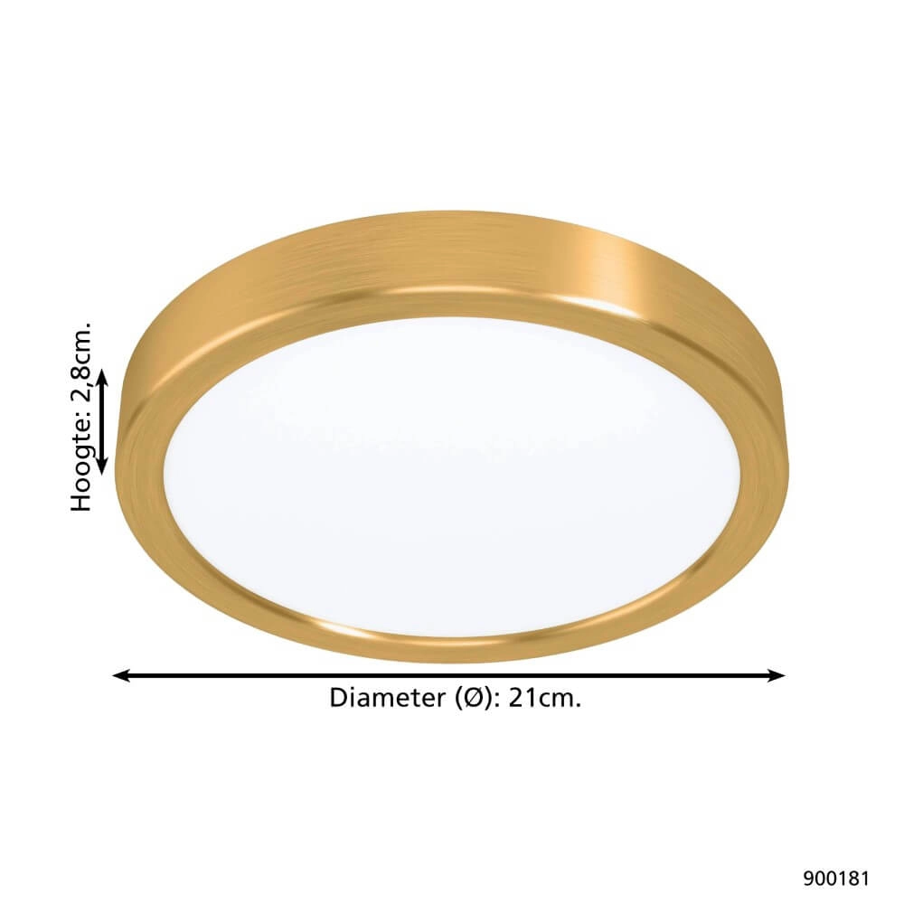 Plafonnier en laiton Fueva 5 Ø 21 cm Eglo 9008606229567