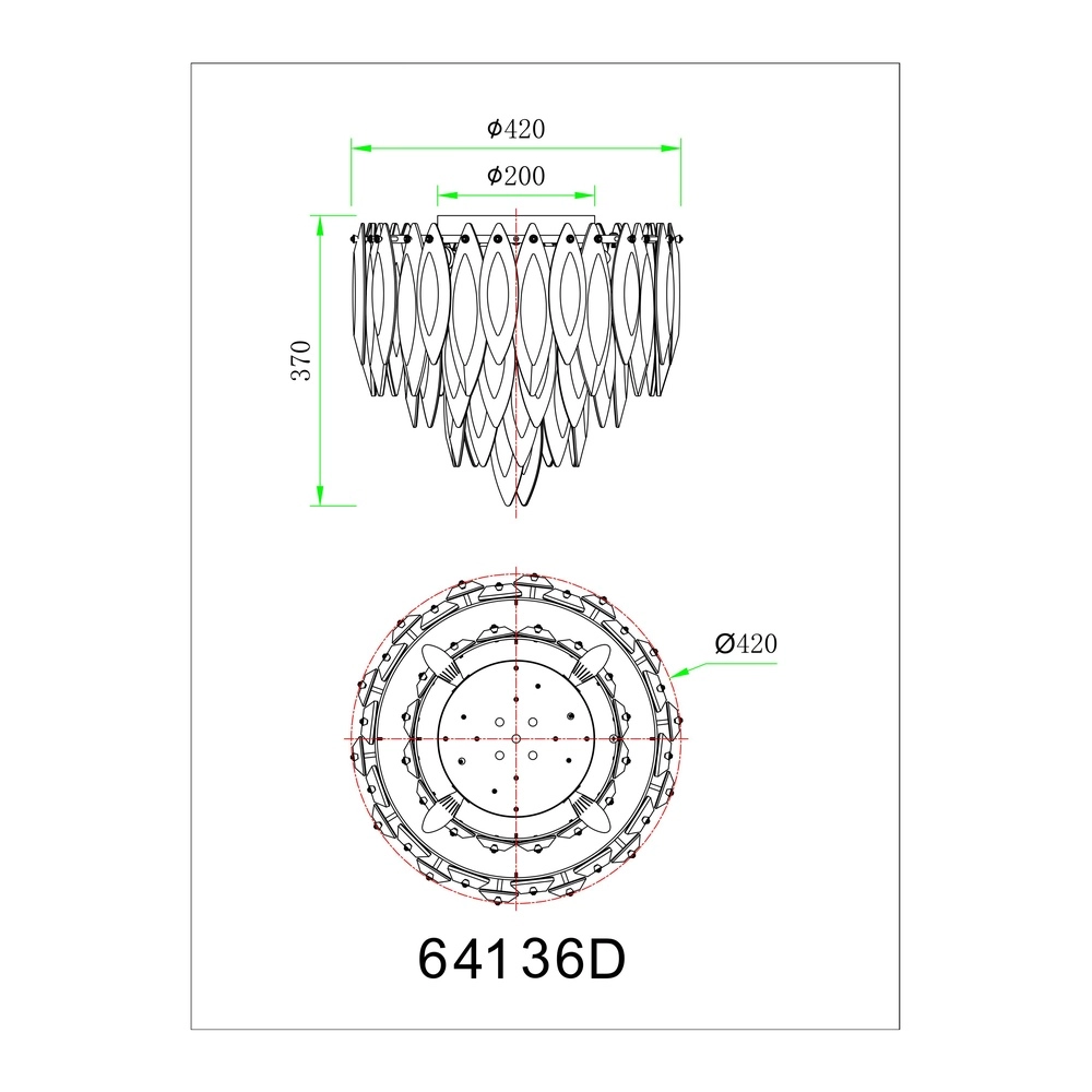 Lampe de plafond Elinor Or Globo 9007371540969