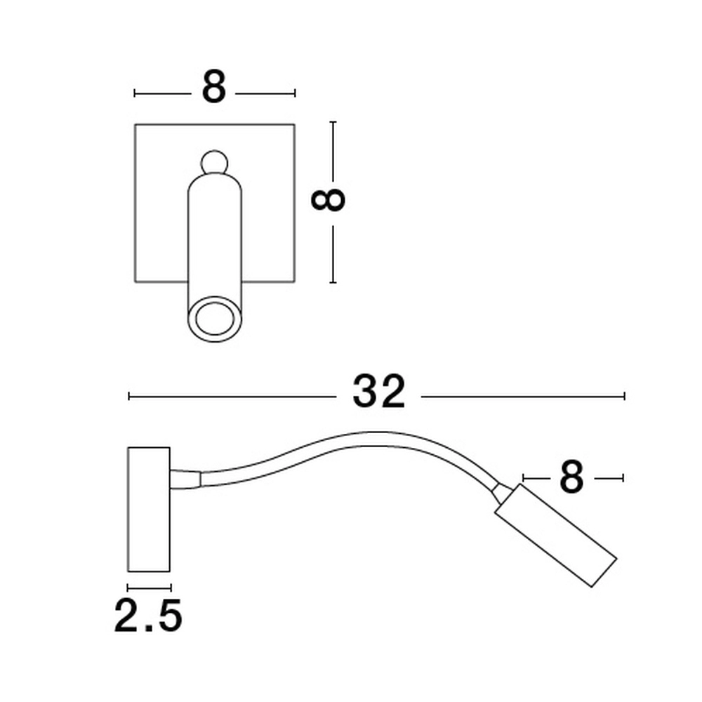 Lampe de chevet Madison Design noir Lyora 5212017447463