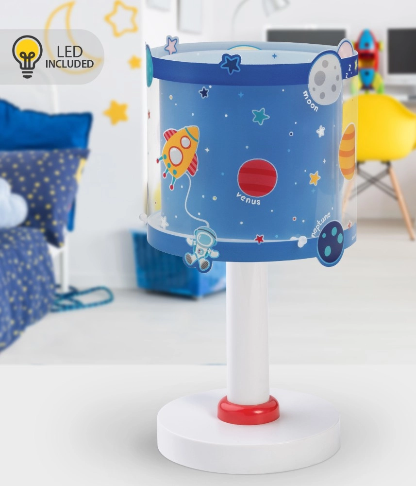 Lampe de table Planets bleu pour chambre d’enfant Dalber 8420406002231