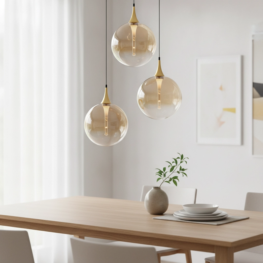 Suspension Orenda Verre ambré à 3 lumières Lyora 5212017477637