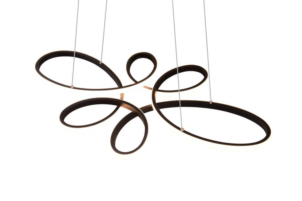 Lampe suspendue design Fly noir Trio 4017807600926