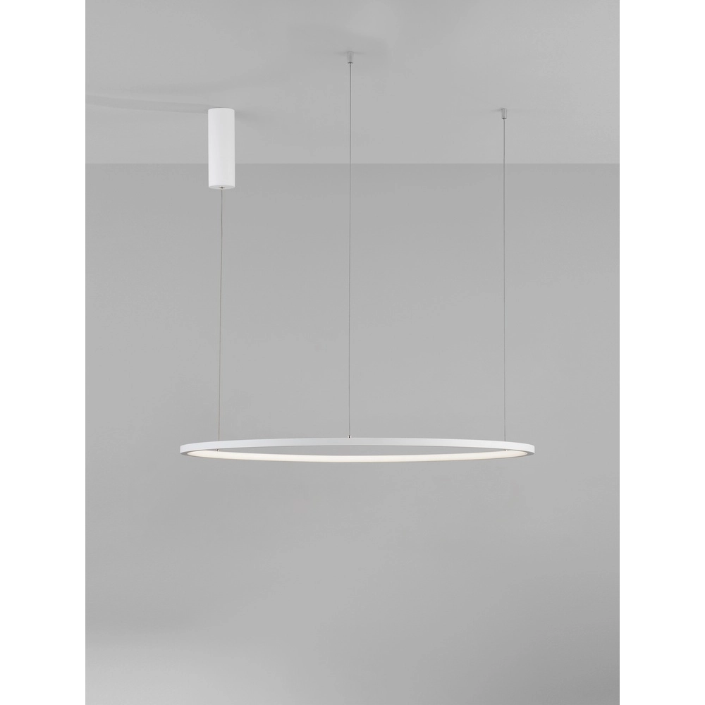 Suspension ronde Tarquin blanc Ø 80cm Lyora 5212017438294