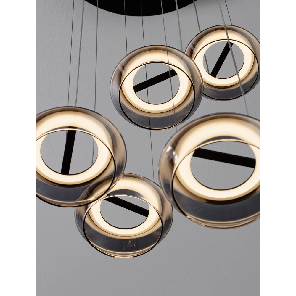 Suspension élégante Jailyn rond 5 lumières Suspension élégante Jailyn rond 5 lumières