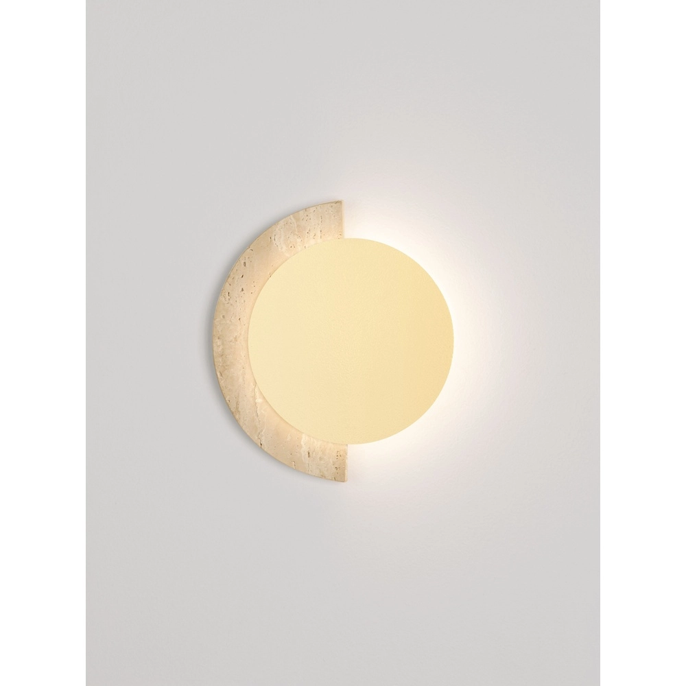 Lampe murale de conception Molli travertin Ø 17cm Lyora 5212063501300
