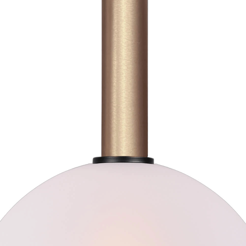 Lampe suspendue Ø 30cm Bella 2 Laiton doré avec verre blanc mat Masterlight 8718121334028