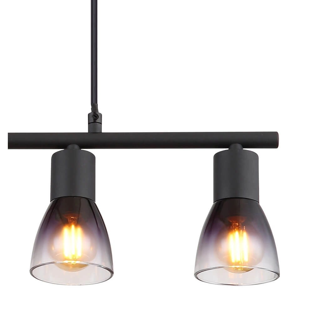 Suspension noire Satella 4 lumières Globo 9007371446933