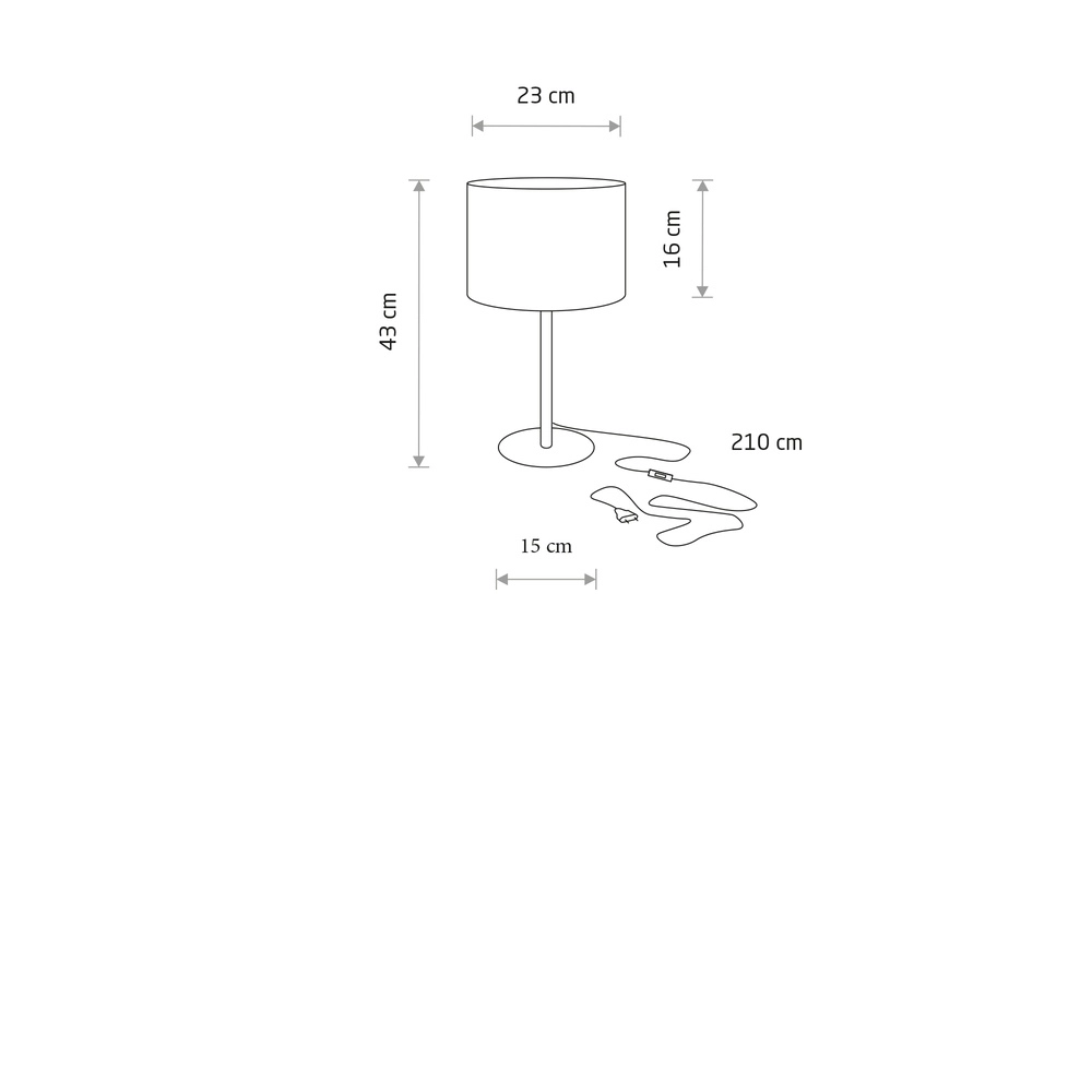 Lampe de table Hotel Mood Ø crème 23cm Lyora 5903139117784