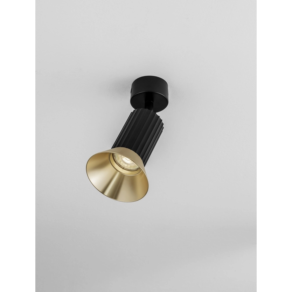 Spot de plafond Luvia Orientable noir avec or Lyora 5212017475510