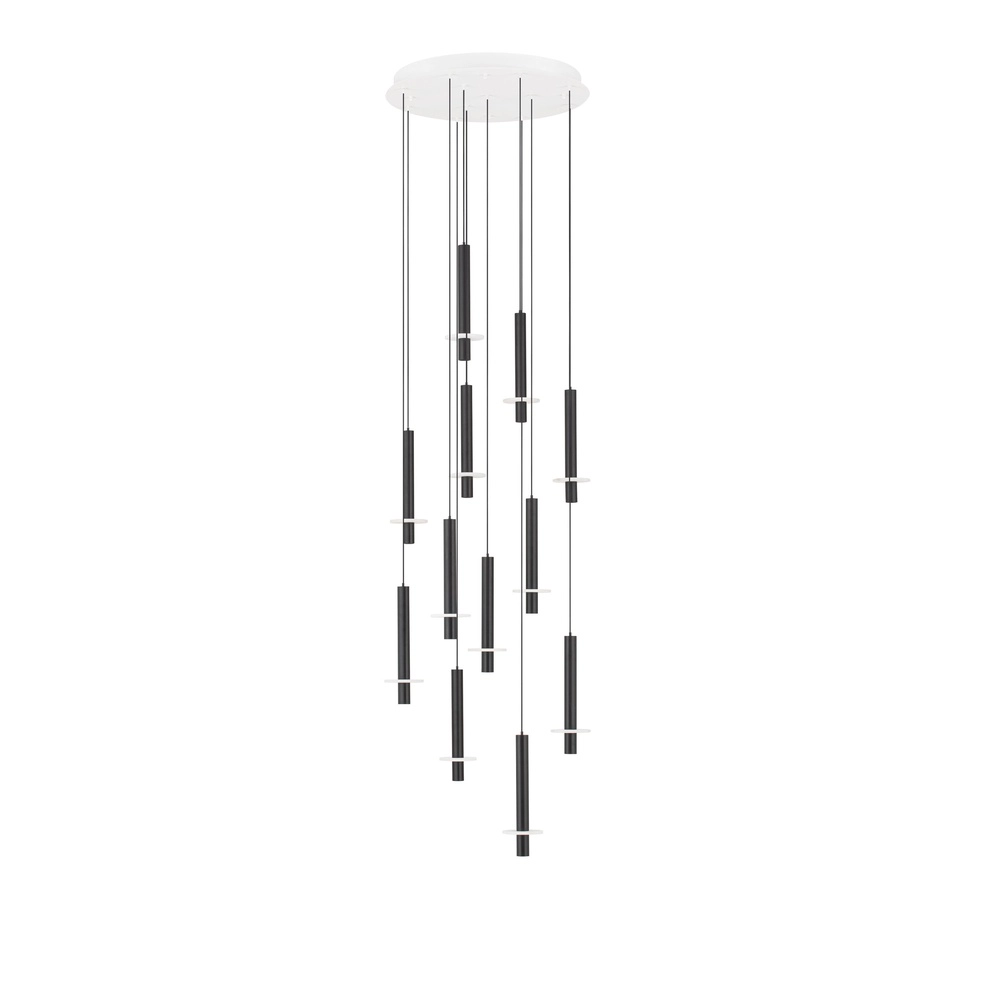 Lampe pendante de conception Noemi noir avec blanc Ø 62cm Lyora 5212063503298