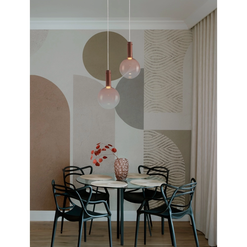 Suspension Nostos verre rose Lyora 5212017461148