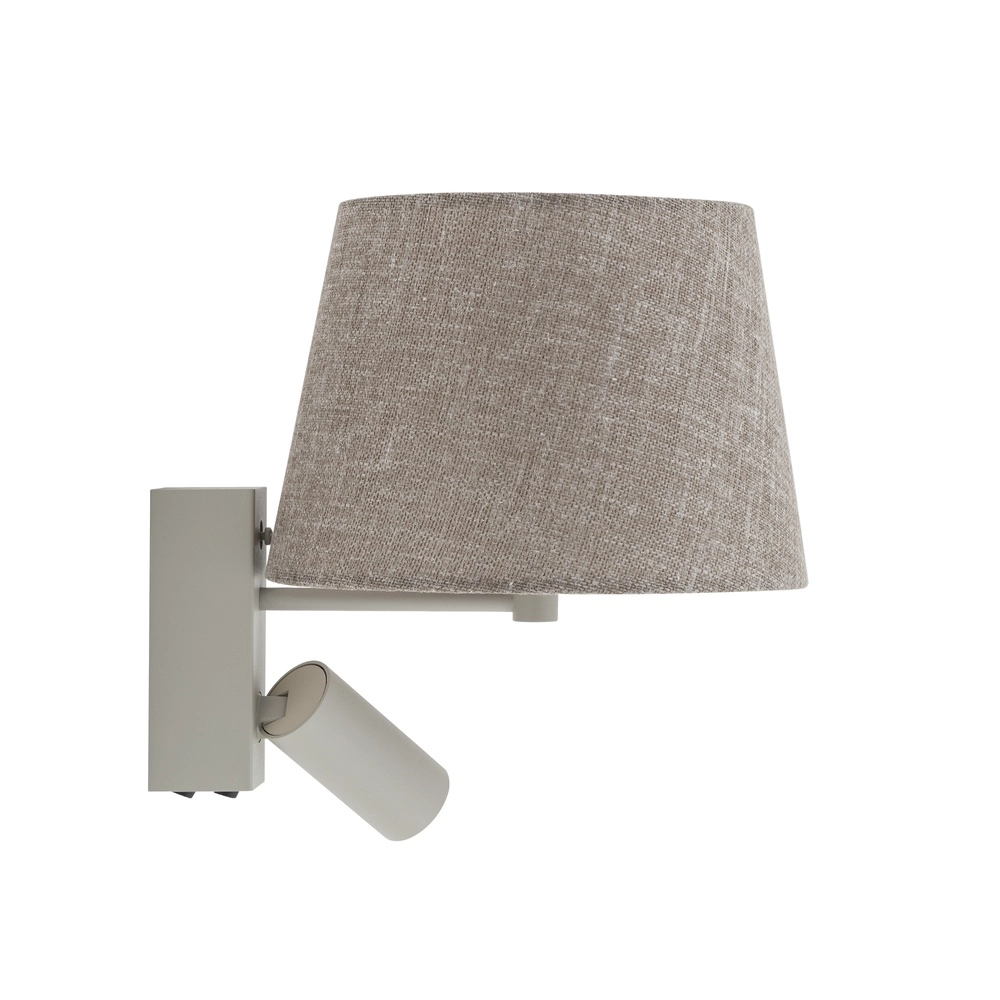 Lampe murale marron sable Tutoia avec abat-jour de lampe Lyora 5903139116848