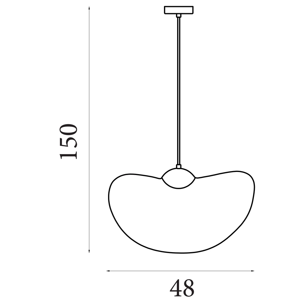 Suspension noire Ripple avec feutre Searchlight 5053423298887
