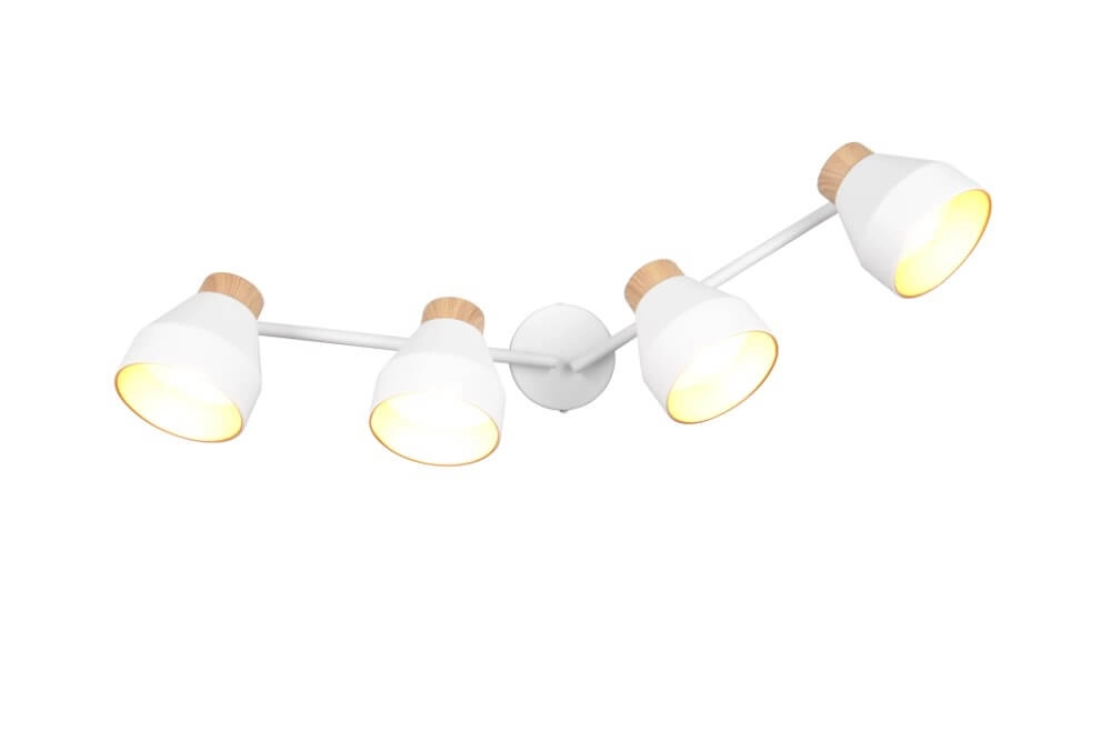 Plafonnier design 4 lumières Valentin blanc Trio 4017807637441