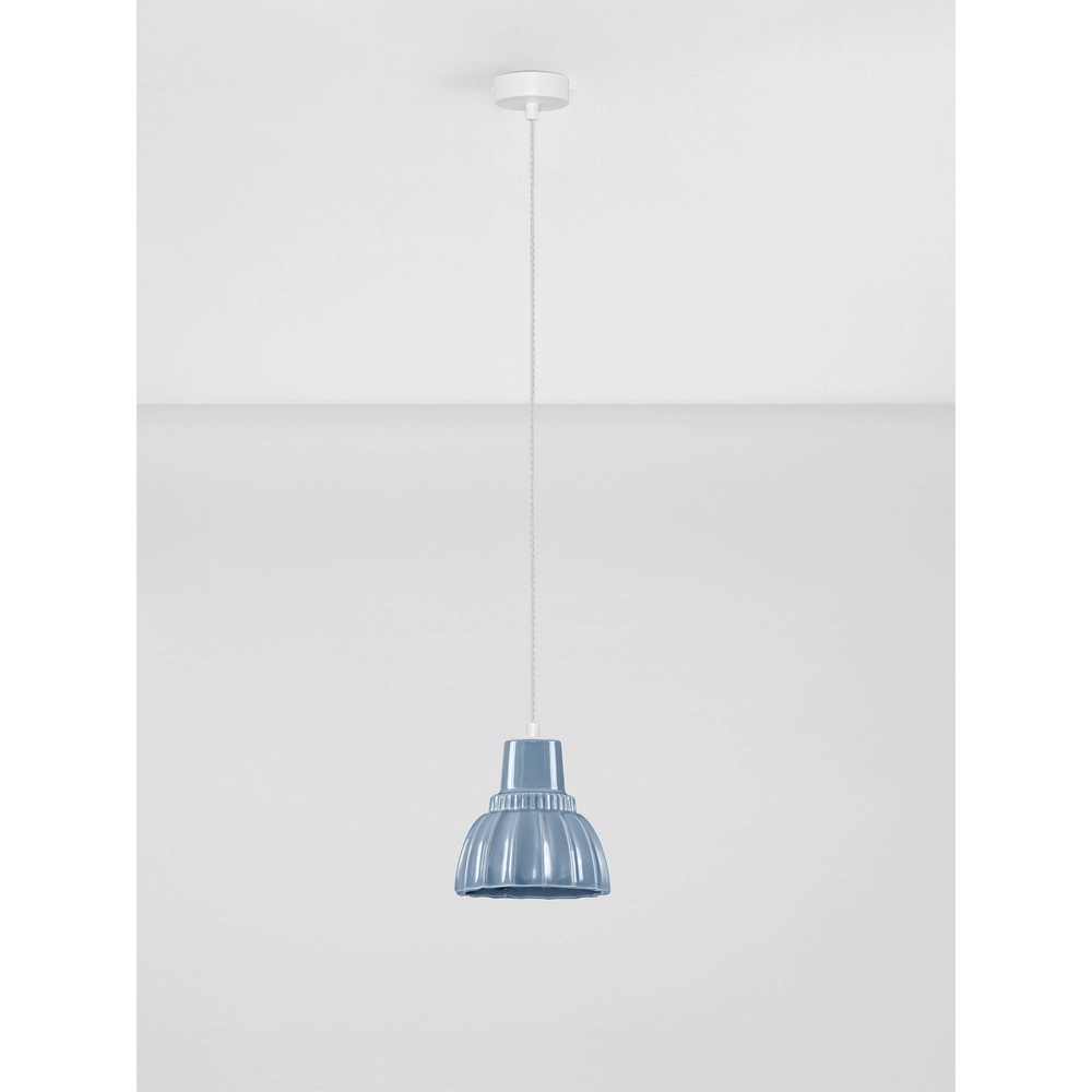 Lampe suspendue Picco Blanc avec bleu Lyora 5212017495372