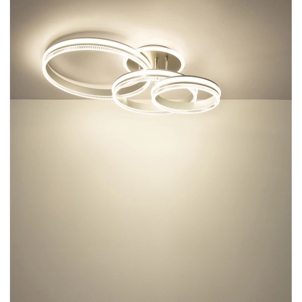 Lampe de plafond Francine Anneaux en métal à feu à 3 Globo 9007371589630