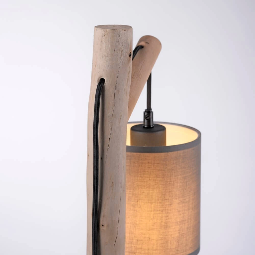 Lampe de table rurale Green Tribu taupe Just Light 4043689995188