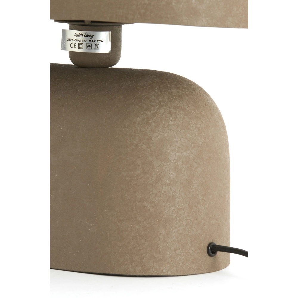 Lampe de table Todd ovale - brun foncé mat Light & Living 8717807818906