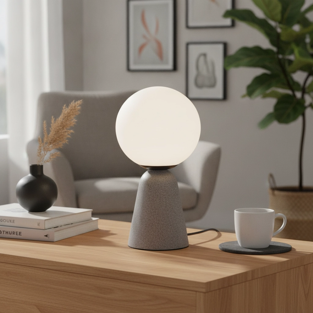 Lampe de table design Zero gris