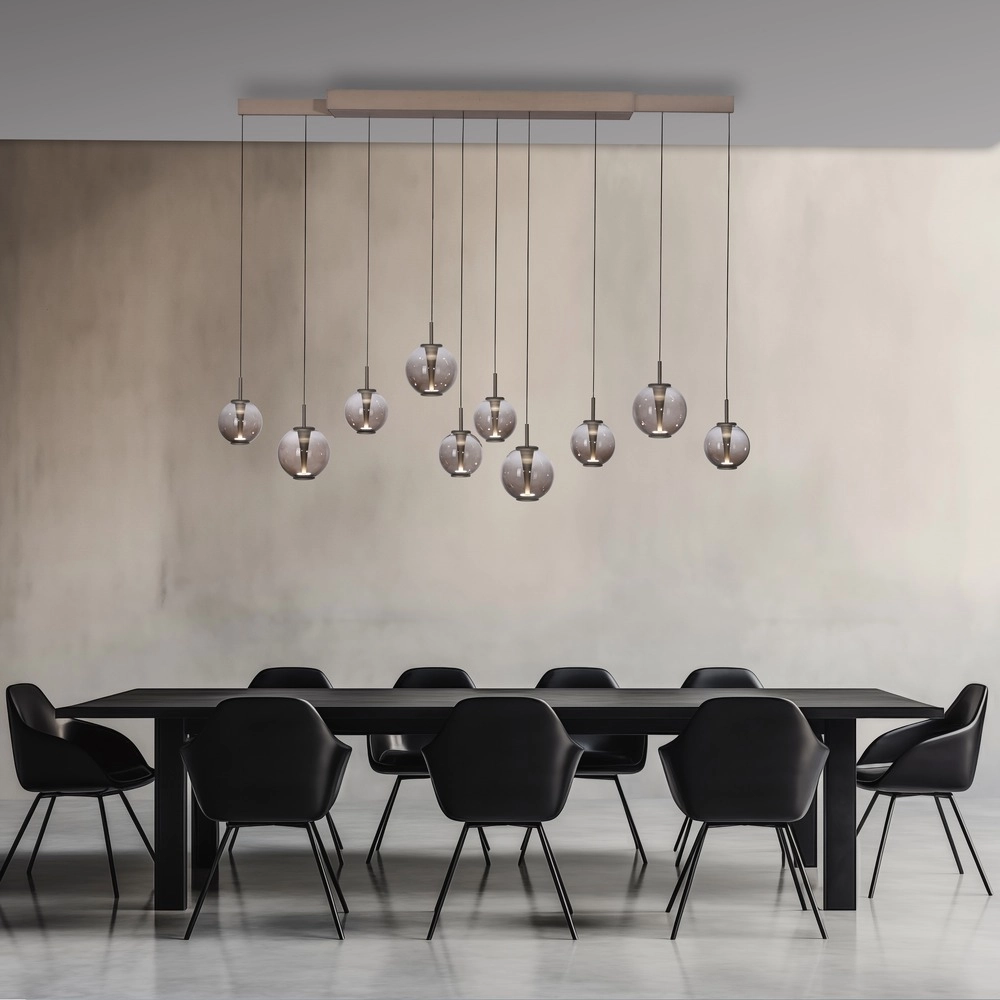 Lampe suspendue Pure E-Infinty Bronce avec verre ambré Paul Neuhaus 4012248397886