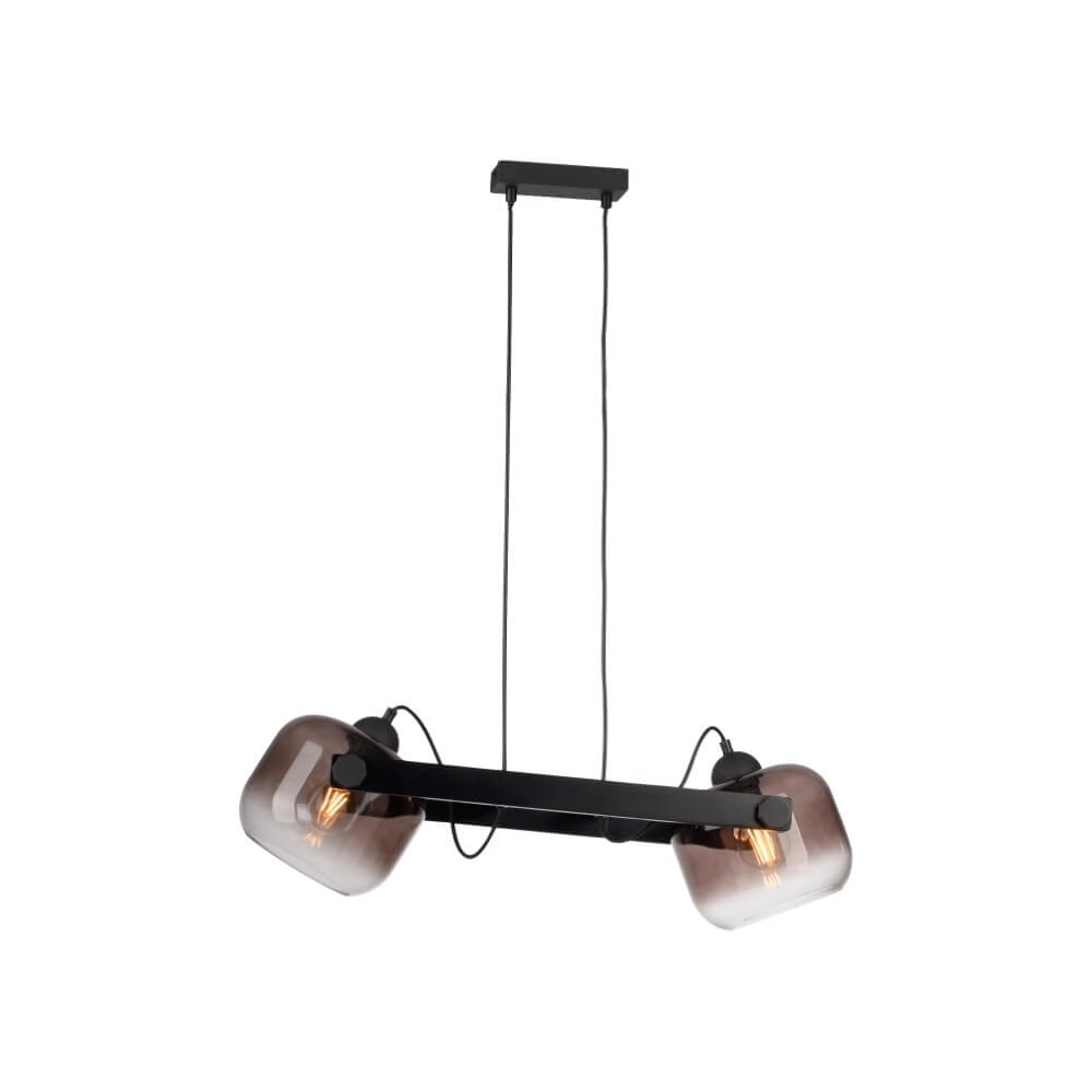 Lampe suspendue Cup 2.0 Verre fumé à 2 lumières Lampe suspendue Cup 2.0 Verre fumé à 2 lumières