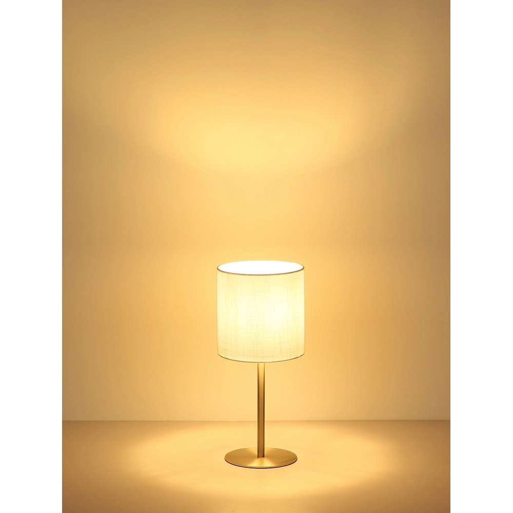 Lampe de table Benson nickel avec capot blanc Globo 9007371566402
