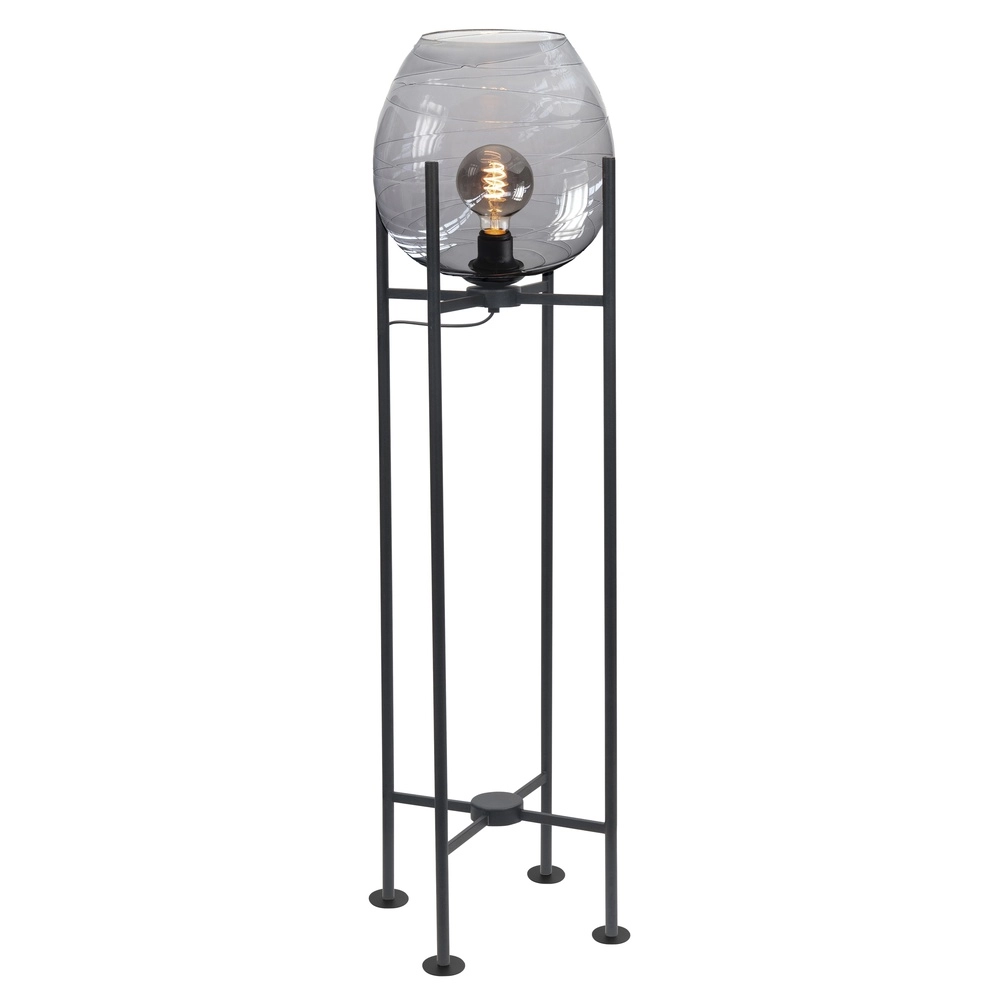 Lampadaire Fantasy noir avec verre fumé 140cm Lampadaire Fantasy noir avec verre fumé 140cm