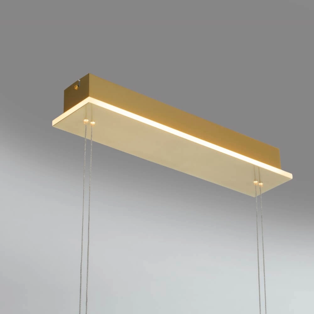 Lampe suspendue 4 lumières Q-Etienne en laiton droit Paul Neuhaus 4012248350478